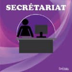 Panneau "Secrétariat" - Violet