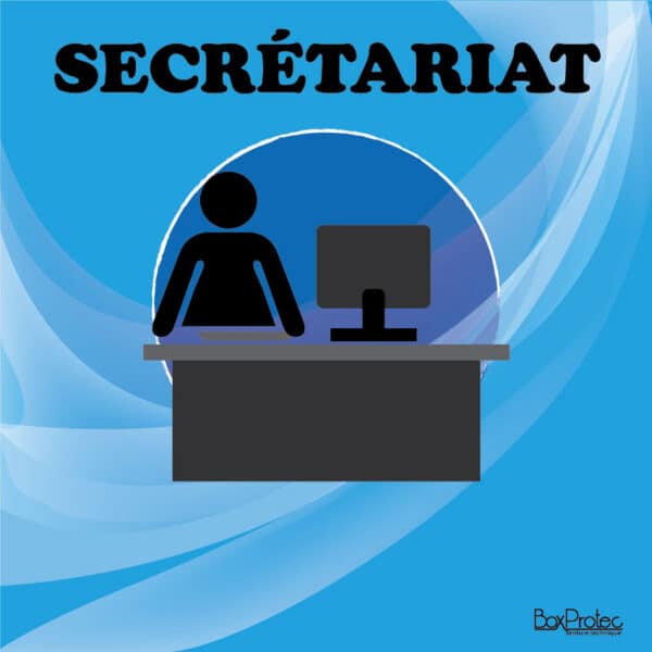 Panneau "Secrétariat" - Bleu
