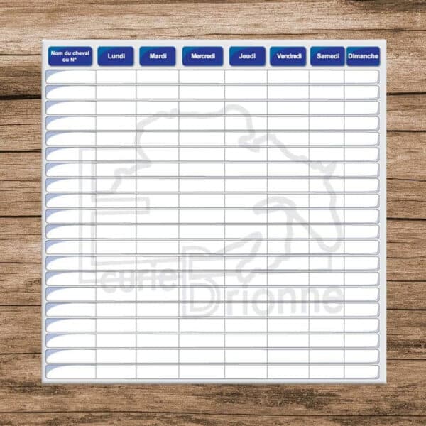 Planning 100% personnalisable Planning 100% personnalisable