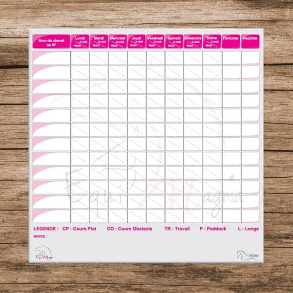 Planning 100% personnalisable Planning 100% personnalisable