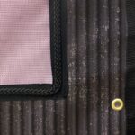 Tenture de box PRO1 effet tôle - noir - cordon - oeillet