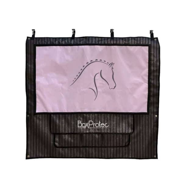 Tenture de box PRO1 effet tôle - noir/rose Tenture de box PRO1 effet tôle - noir/rose