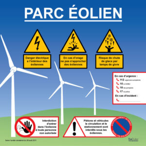 Panneau "Parc éolien"