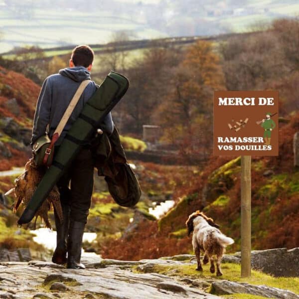 Panneau "Ramasser vos douilles"