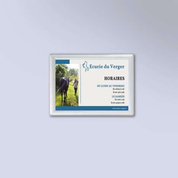 Cadre mural aluminium double face