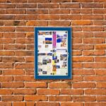 Vitrine d’affichage extérieur colorée - Bleu