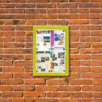 Vitrine d’affichage extérieur colorée - Jaune