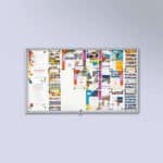 Vitrine d’intérieur avec porte coulissantes