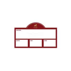 Plaque de ration demi-lune - Rouge