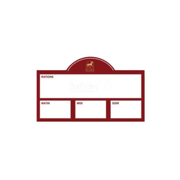 Plaque de ration demi-lune - Rouge