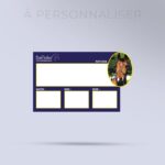 Plaque de ration personnalisée avec une photo - Bleu