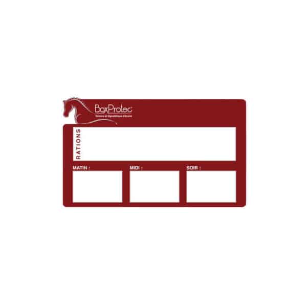 Plaque de ration - Rouge