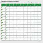 Planning d'enseignement journalier - Vert