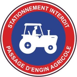 panneau-stationnement interdit-passage-engin agricole