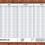 Planning d'insemination 400 x 100 cm