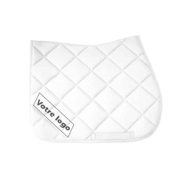 Tapis de selle personnalisé – Blanc - Broderie