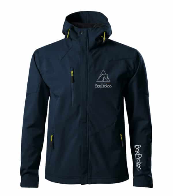 Blouson Softshell BoxProtec - Homme - Bleu Marine