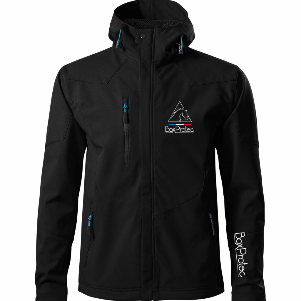 Blouson Softshell BoxProtec - Homme - Noir