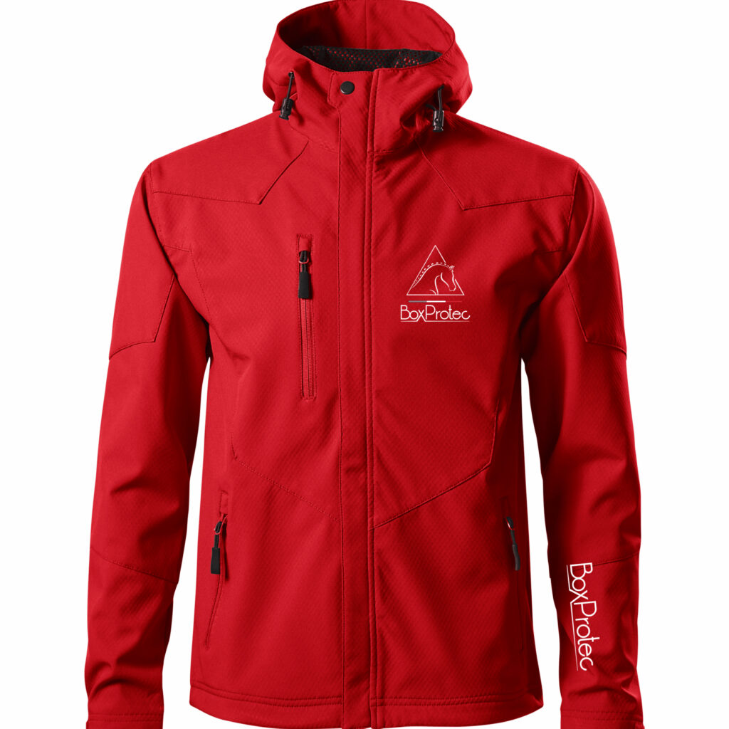 Blouson Softshell BoxProtec - Homme - Rouge