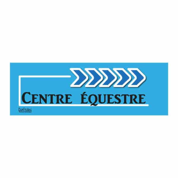 Flèche "Centre Équestre" - bleu - droite