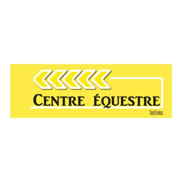 Flèche "Centre Équestre" - jaune - gauche Flèche "Centre Équestre" - jaune - gauche