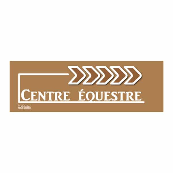 Flèche "Centre Équestre" - marron - droite