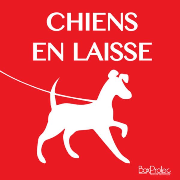 Panneau "Chiens en laisse"