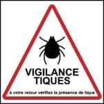 Panneau "Vigilance tiques" - carré