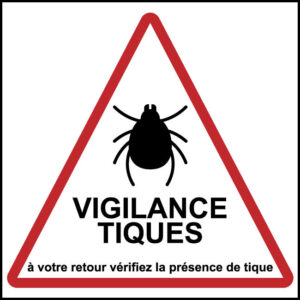 Panneau "Vigilance tiques" - carré