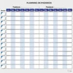 Planning de paddock - Bleu