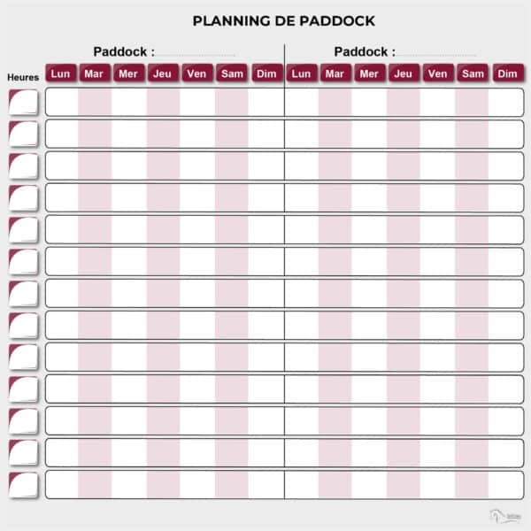 Planning de paddock - Bordeaux