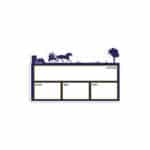 Plaque de ration - Attelage - Bleu