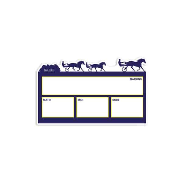 Plaque de ration - Course - Bleu Plaque de ration - Course - Bleu