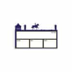 Plaque de ration - Dressage - Bleu