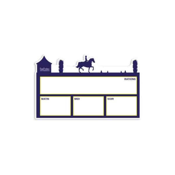 Plaque de ration - Dressage - Bleu Plaque de ration - Dressage - Bleu