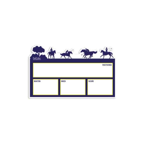 Plaque de ration - Polo paddock - Bleu Plaque de ration - Polo paddock - Bleu