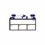 Plaque de ration - Western - Bleu