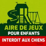 Panneau "Aire de Jeux Enfants - Interdit aux Chiens" - coloris vert