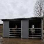 Tenture de box sur mesure – abri double, pose en hauteur
