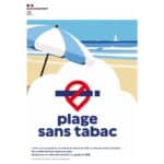 Panneau "Plage sans tabac"